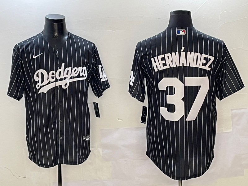 Men's Los Angeles Dodgers Teoscar Hernandez #37 Black Alternate Limited Jersey